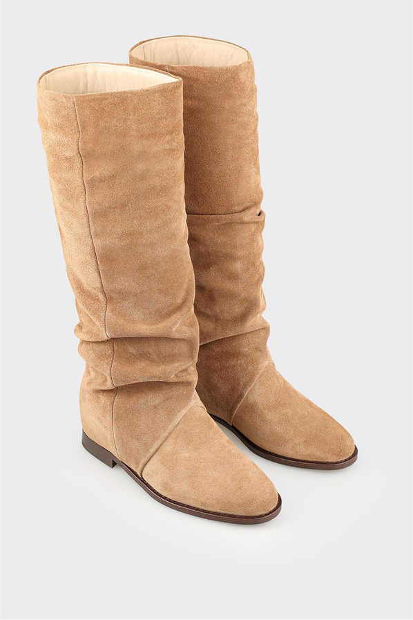 Taba Deri Kadın Çizme