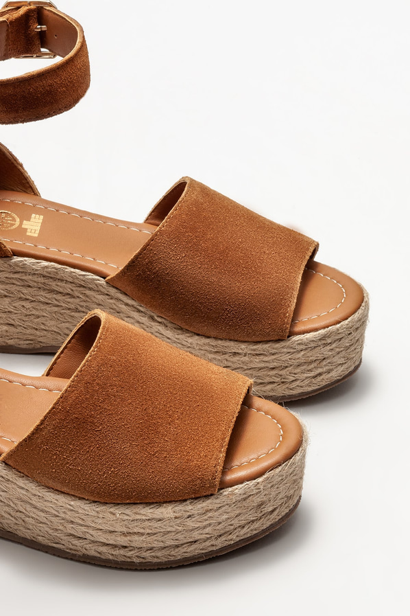 Taba deri kadın espadril - Elle Shoes