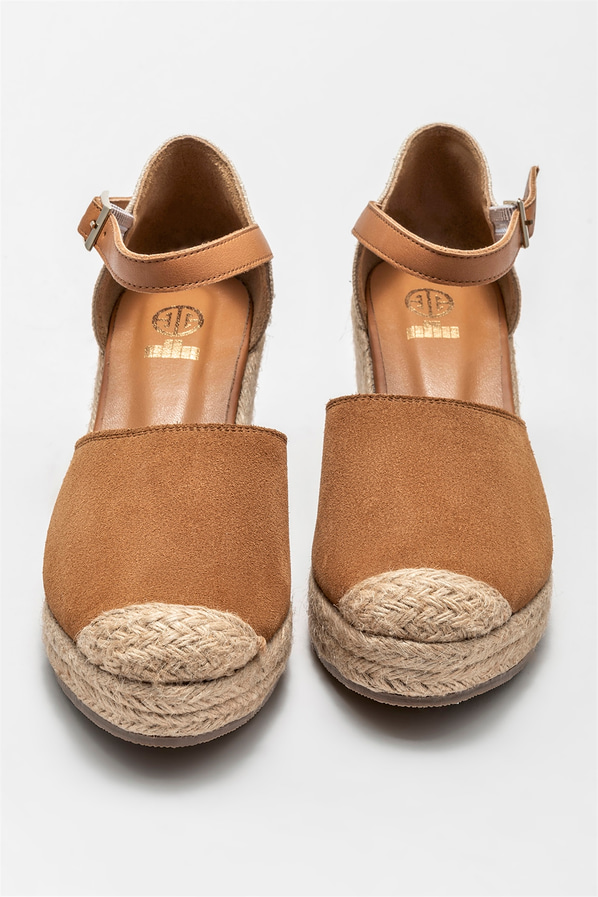 Taba deri kadın ayakkabı - Elle Shoes