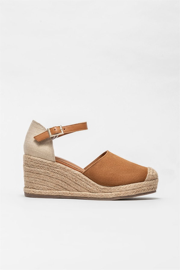 Taba deri kadın ayakkabı - Elle Shoes