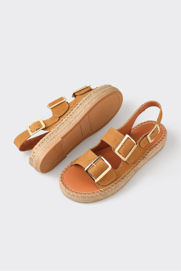 Taba Deri Kadın Espadril