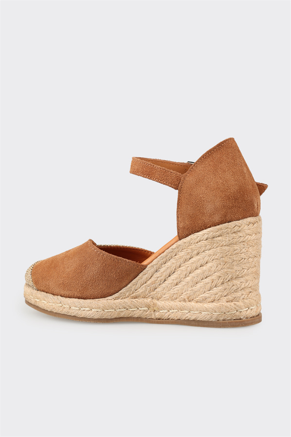 Taba deri kadın espadril - Elle Shoes
