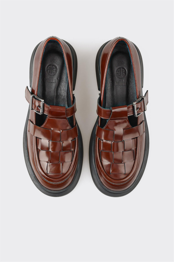Taba deri kadın loafer, günlük kullanım için - Elle Shoes