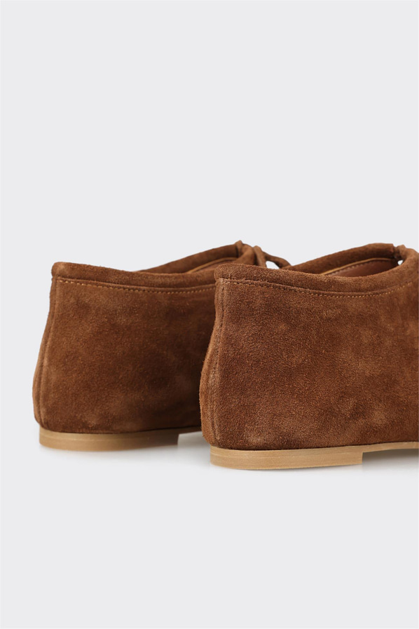 Taba deri kadın babet, günlük kullanım için - Elle Shoes
