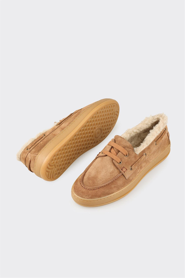 Taba Deri Kadın Günlük Ayakkabı