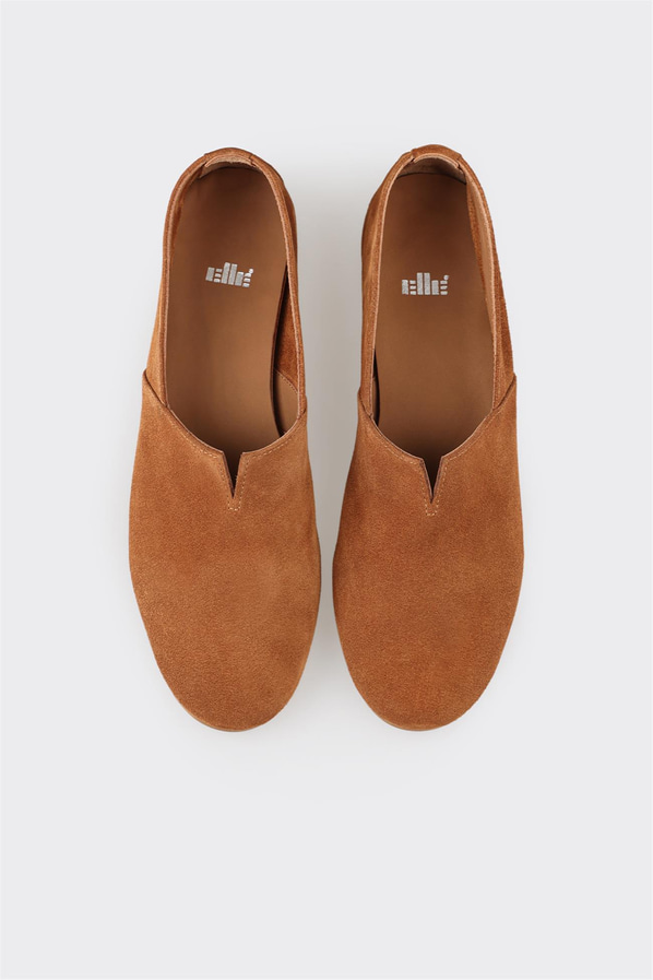 Taba deri kadın düz ayakkabı, günlük kullanım için - Elle Shoes