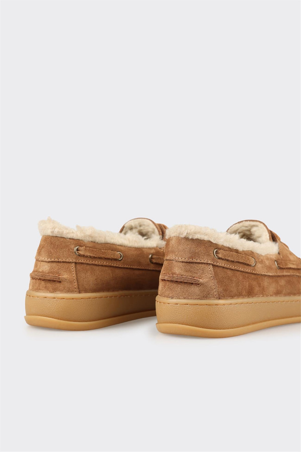 Taba Deri Kadın Günlük Ayakkabı