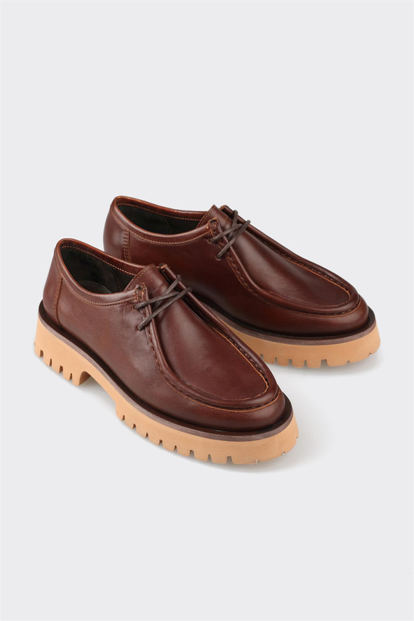 Taba Deri Kadın Günlük Ayakkabı