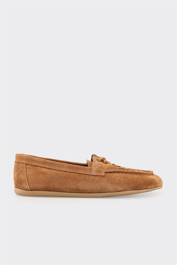 Taba deri kadın günlük ayakkabı, günlük kullanım için - Elle Shoes