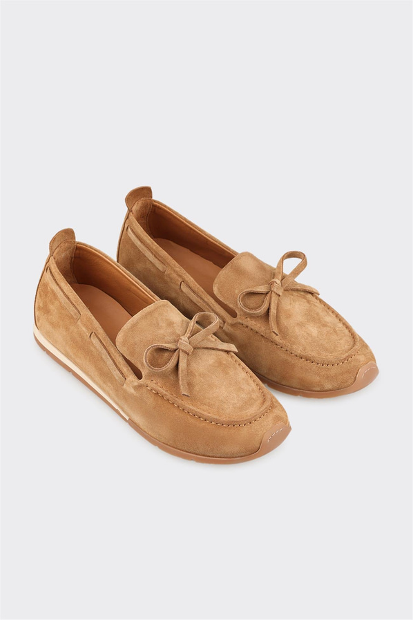 Taba Deri Kadın Günlük Ayakkabı