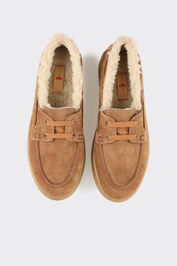 Taba Deri Kadın Günlük Ayakkabı