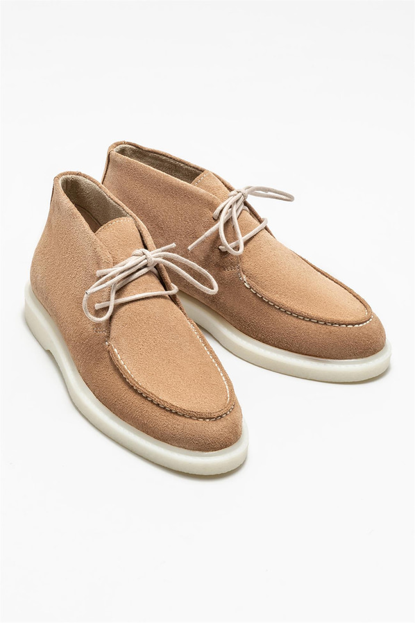 Taba deri kadın bot, günlük kullanım için - Elle Shoes