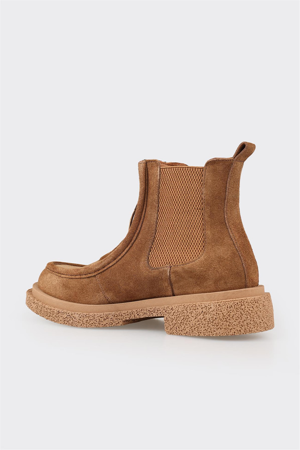 Taba deri kadın bot, günlük kullanım için - Elle Shoes