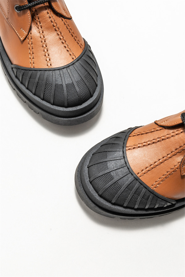 Taba deri kadın günlük bot, günlük kullanım için - Elle Shoes