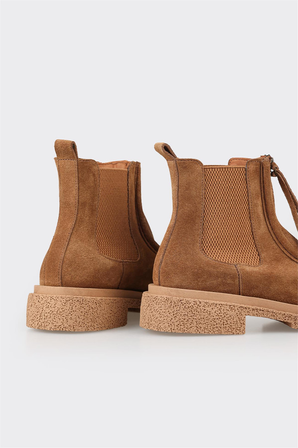 Taba deri kadın bot, günlük kullanım için - Elle Shoes