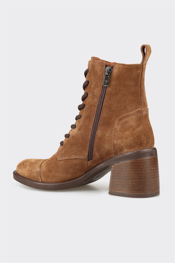 Taba deri kadın bot, günlük kullanım için - Elle Shoes