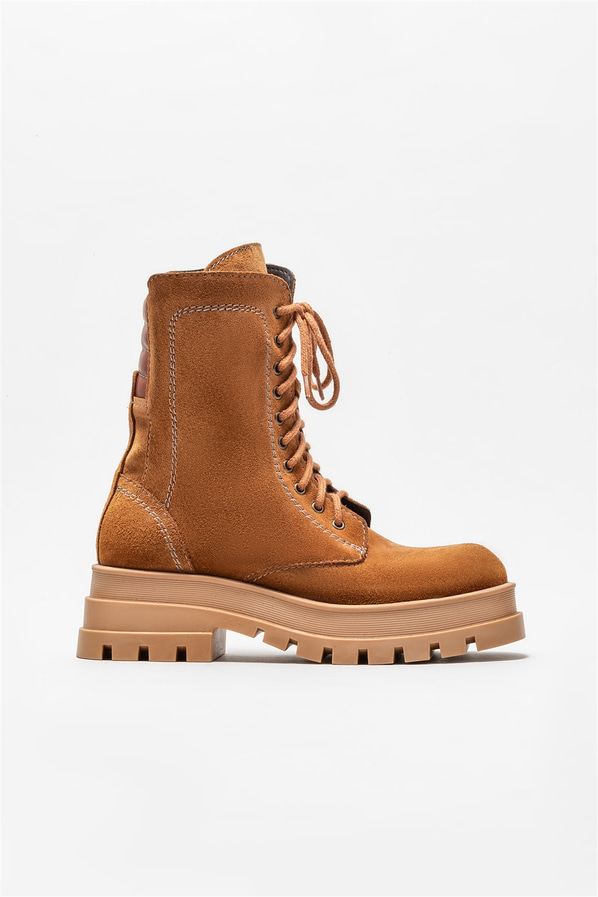 Taba deri kadın günlük bot, günlük kullanım için - Elle Shoes