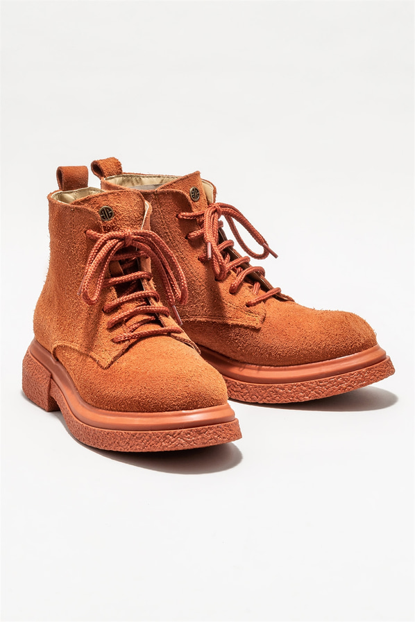 Taba deri kadın bot, günlük kullanım için - Elle Shoes