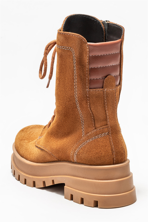 Taba deri kadın günlük bot, günlük kullanım için - Elle Shoes
