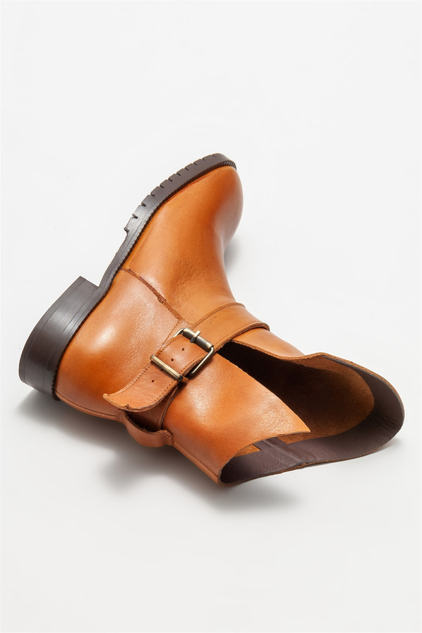 Taba deri kadın bot, günlük kullanım için - Elle Shoes