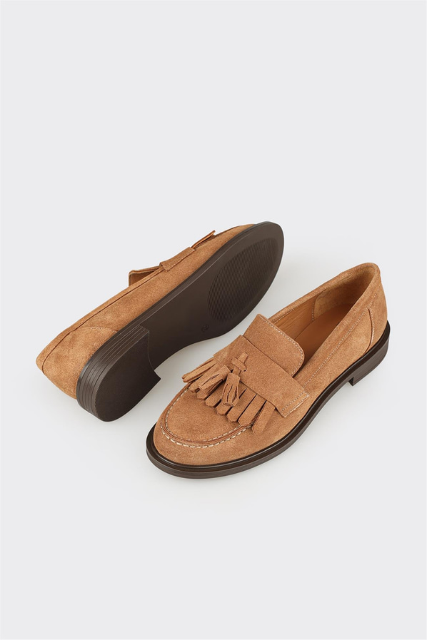 Taba Deri Kadın Günlük Loafer