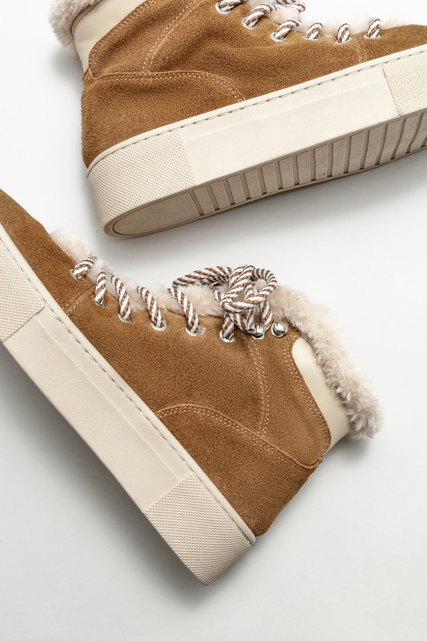 Taba deri kadın bot, günlük kullanım için - Elle Shoes