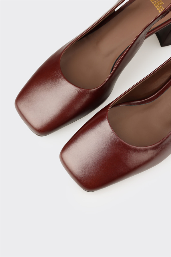 Taba deri kadın klasik ayakkabı - Elle Shoes