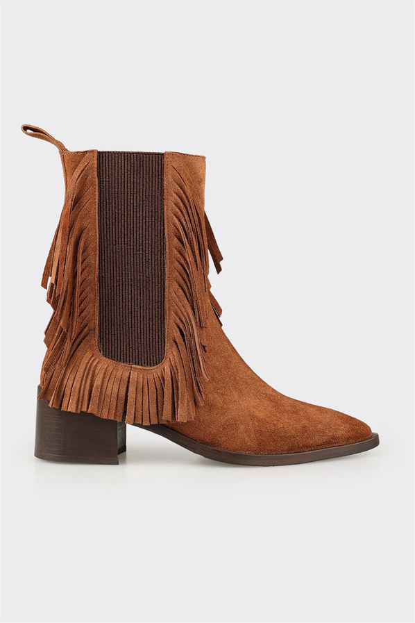 Taba Deri Kadın Klasik Bot