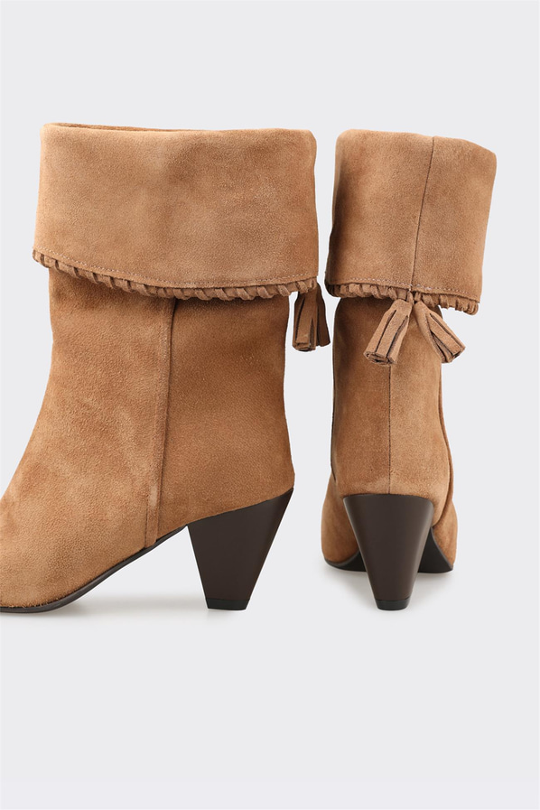 Taba Deri Kadın Klasik Bot