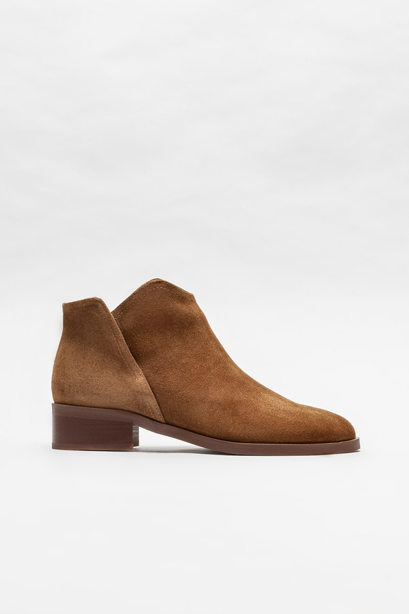 Taba deri kadın bot, klasik stil için - Elle Shoes