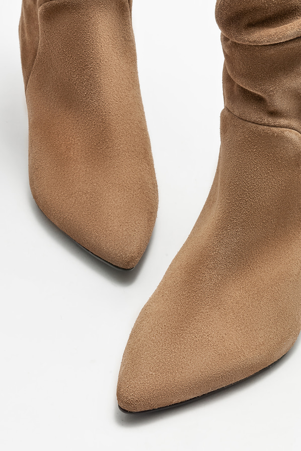 Taba deri kadın klasik bot - Elle Shoes