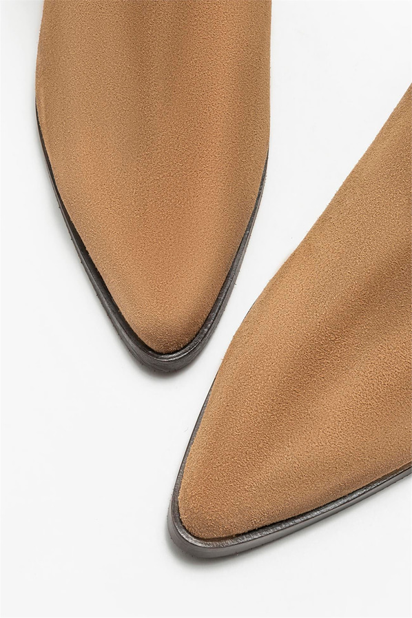 Taba deri kadın bot, rahat kullanım için - Elle Shoes