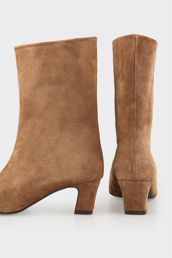 Taba deri simli kadın klasik bot, ofis stili için - Elle Shoes