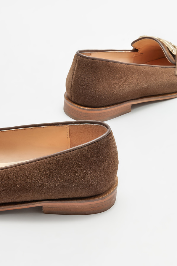 Taba deri kadın loafer - Elle Shoes