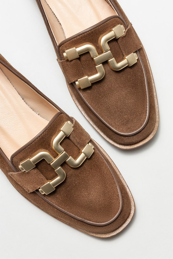 Taba deri kadın loafer - Elle Shoes