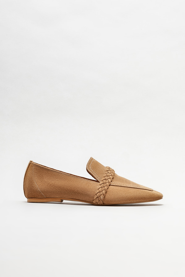Taba deri kadın loafer - Elle Shoes
