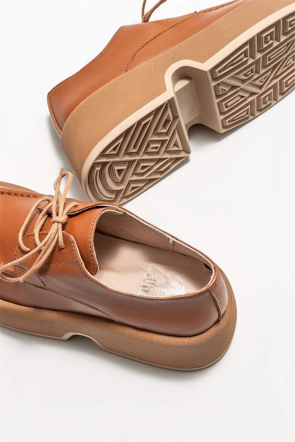 Taba deri kadın ayakkabı - Elle Shoes