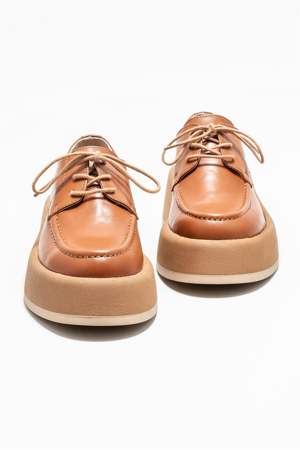 Taba deri kadın ayakkabı - Elle Shoes
