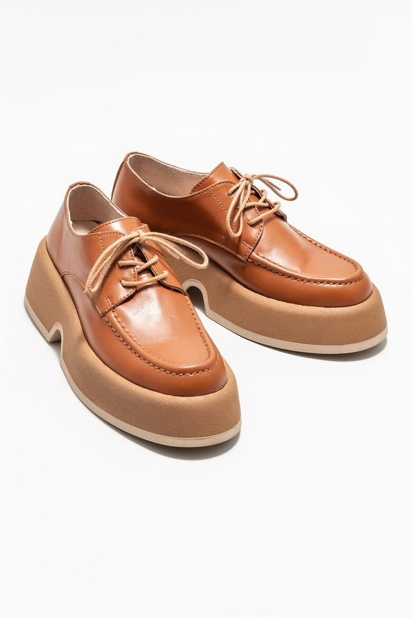 Taba deri kadın ayakkabı - Elle Shoes