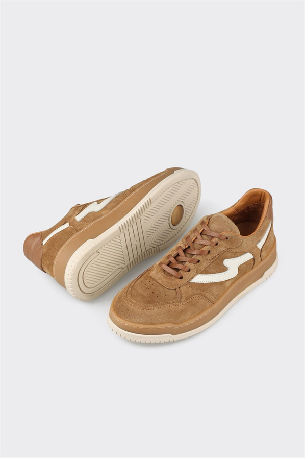 Taba deri kadın sneaker - Elle Shoes