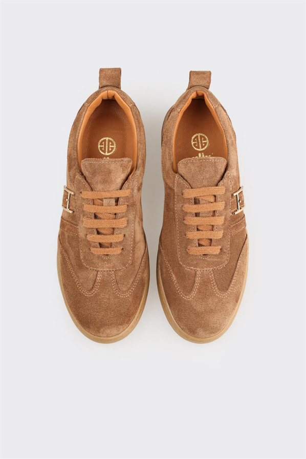 Taba Deri Kadın Spor Ayakkabı