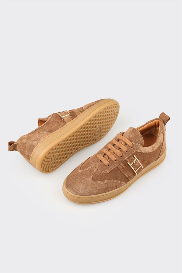 Taba Deri Kadın Spor Ayakkabı