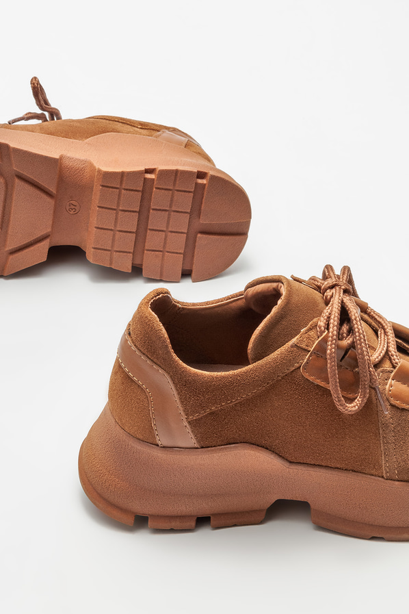 Taba deri kadın spor ayakkabı - Elle Shoes