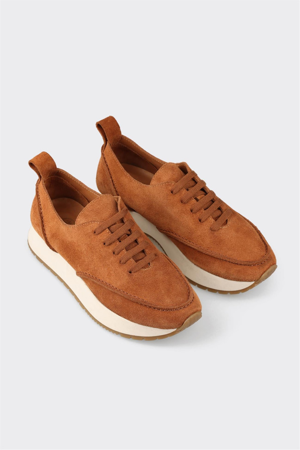 Taba deri kadın sneaker - Elle Shoes