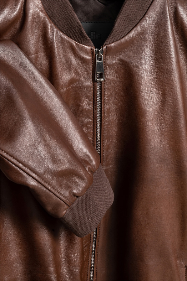 Taba deri erkek bomber ceket - Elle Shoes