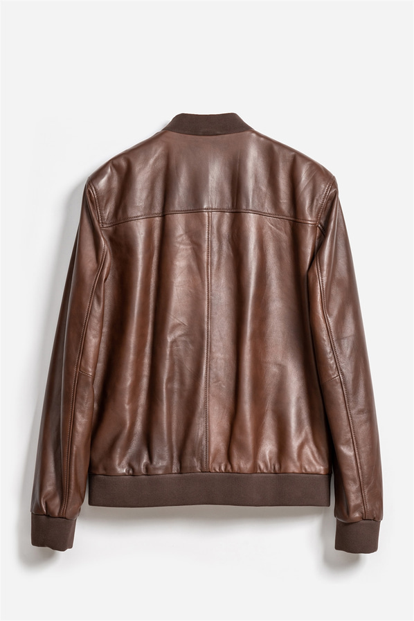 Taba deri erkek bomber ceket - Elle Shoes