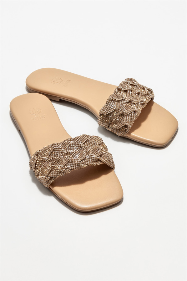 Taba düz kadın terlik - Elle Shoes