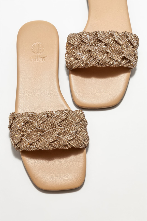 Taba düz kadın terlik - Elle Shoes