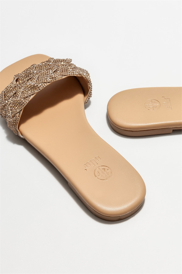 Taba düz kadın terlik - Elle Shoes