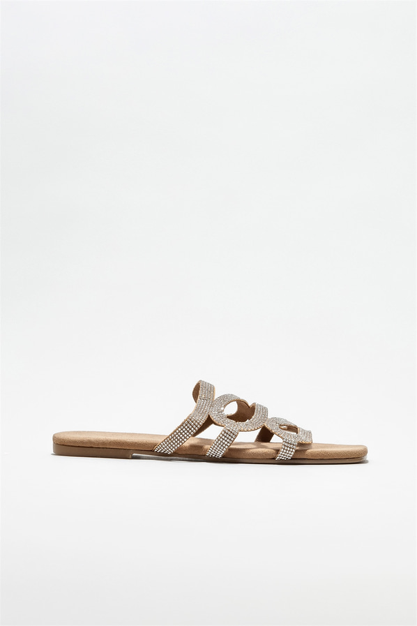 Taba düz kadın terlik - Elle Shoes